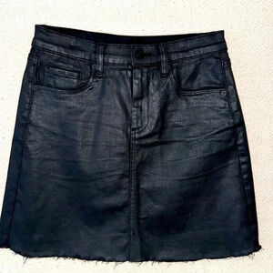 Blank NYC shiny/leather looking jean skirt. Size 27